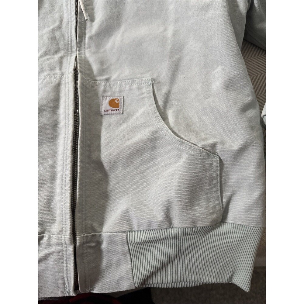 Carhartt Quilted Zip Up Workwear Jacket medium 8/10 Women’s Baby Blue Rare - Picture 5 of 11